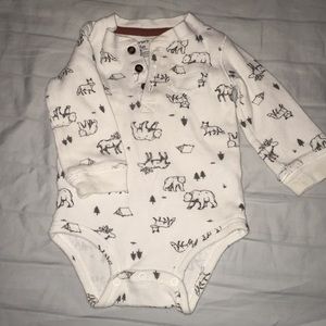 Outdoor animal baby onesie